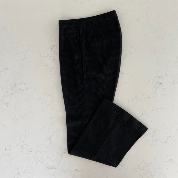 Massimo Dutti Wool Alpaca Blend Houndstooth Pattern Subtle Flare Pants Grey Sz 8 - Picture 2 of 13